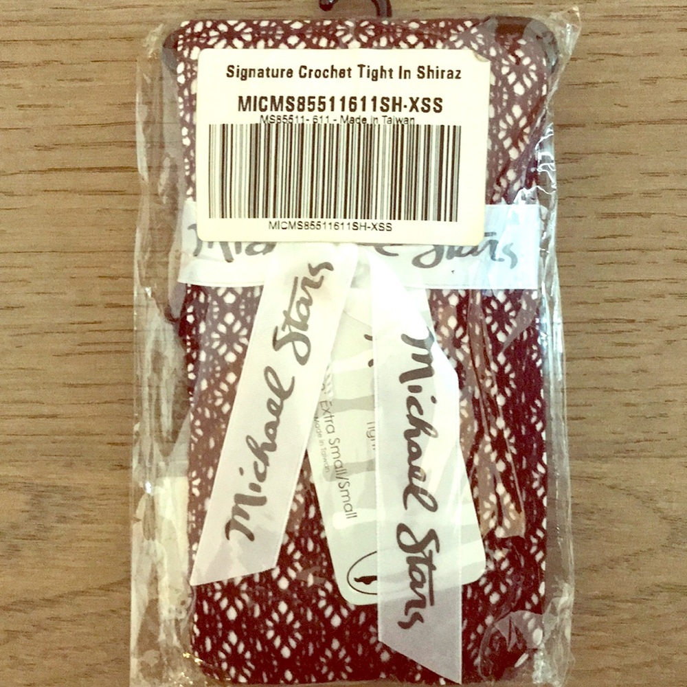 NWT - Michael Stars Crochet Tights in Shiraz